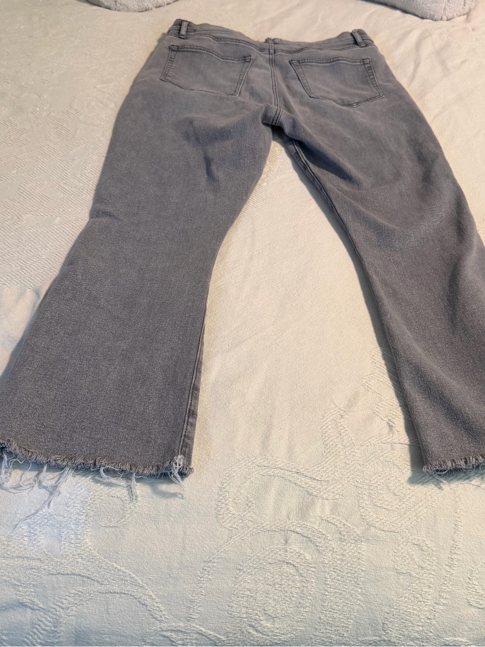 LOFT Gray Frayed-Hem Women's Jeans